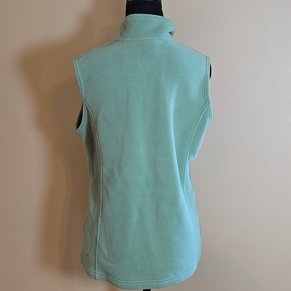 L.L. Bean Mint Green Fleece Vest M - Picture 4 of 5